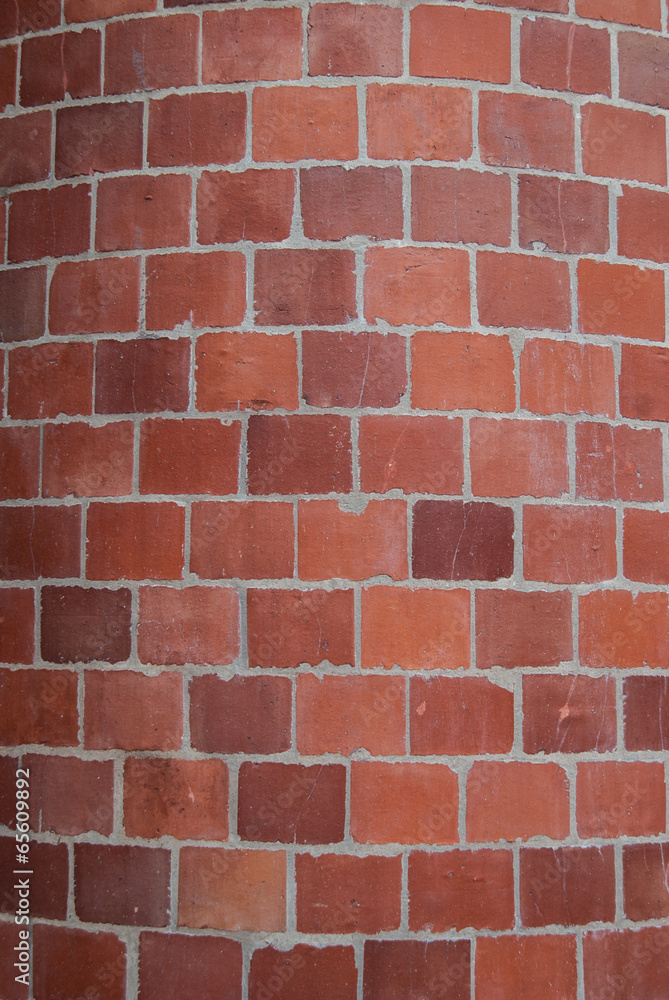 Fototapeta premium Rounded Brick Wall on Smoke Stack