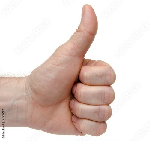 Hand with a thumb up