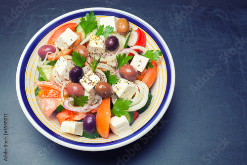 Traditional Greek village salad