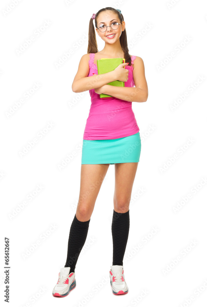 Young schoolgirl with books Young schoolgirl with books