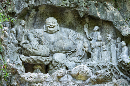Foto Budai Buddha im Lingyin Tempel in Hangzhou