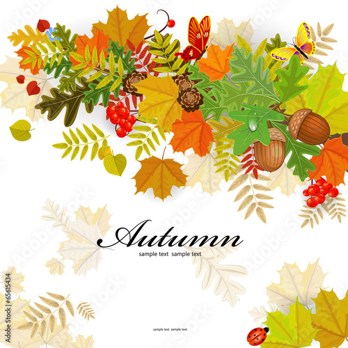 Autumn leaf pattern for your design