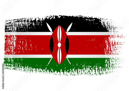 brushstroke flag Kenya