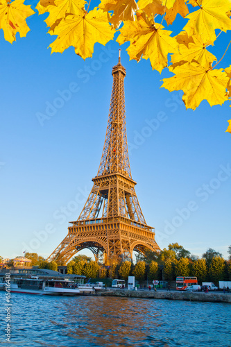 Eiffel tower and Seine river, France