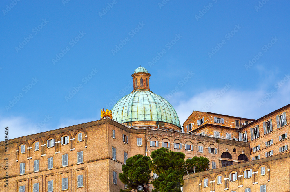 dome of Cathedral sunset Ancona Italy