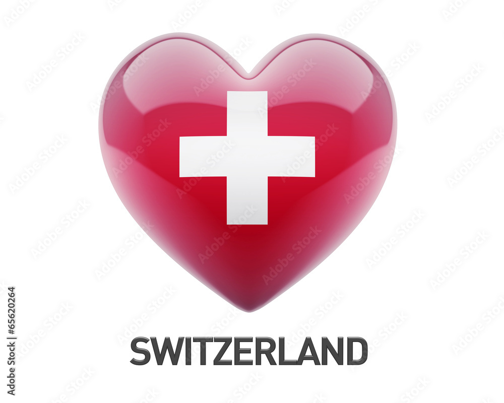 Switzerland Flag Heart Icon Switzerland Flag Heart Icon