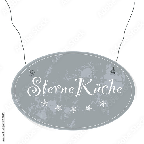 Schild aus Zink, Sternekoch, Profikoch, Gastronomieie