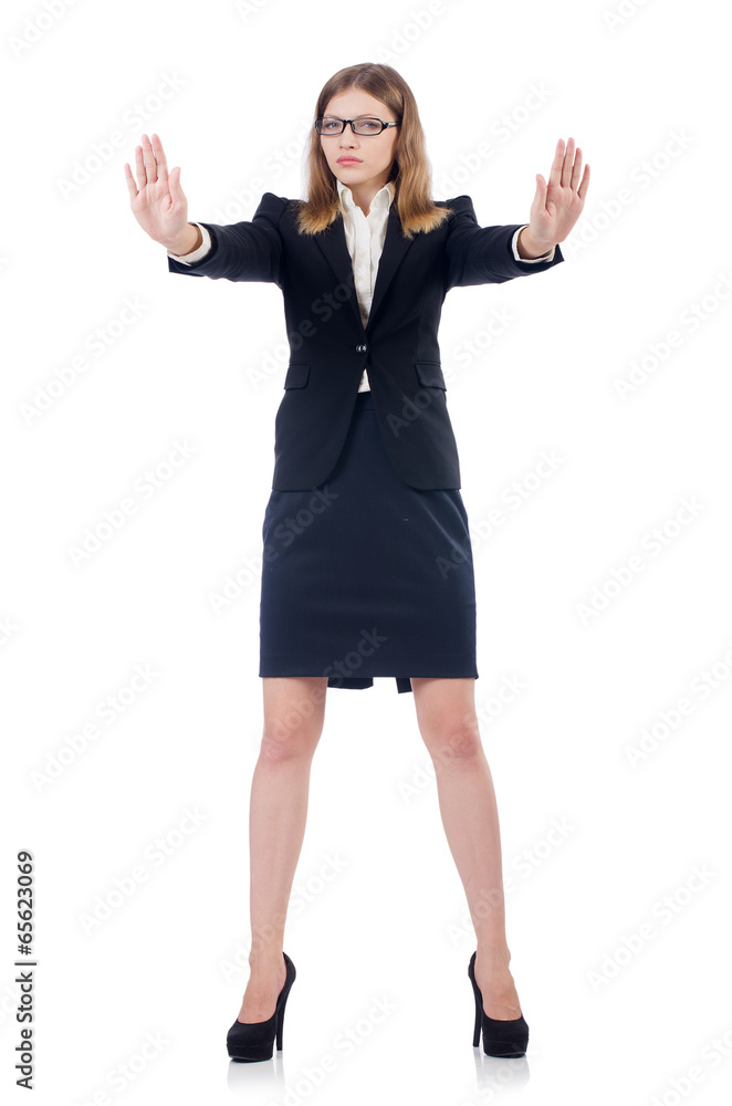 Woman businesswoman isolated on white Woman businesswoman isolated on white