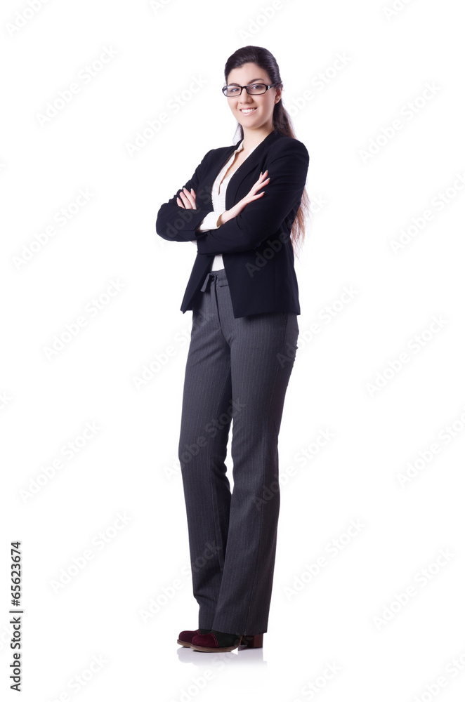 Businesswoman isolated on the white Businesswoman isolated on the white