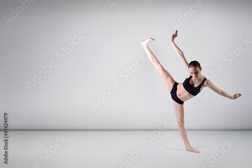 young beautiful dancer girl dancing, studio series
