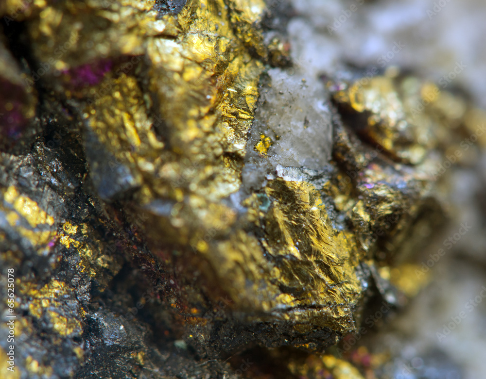 Crystal,nugget, gold, bronze, copper, iron. Macro. Extreme close Crystal,nugget, gold, bronze, copper, iron. Macro. Extreme close