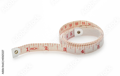 Measure tape isolated on white background