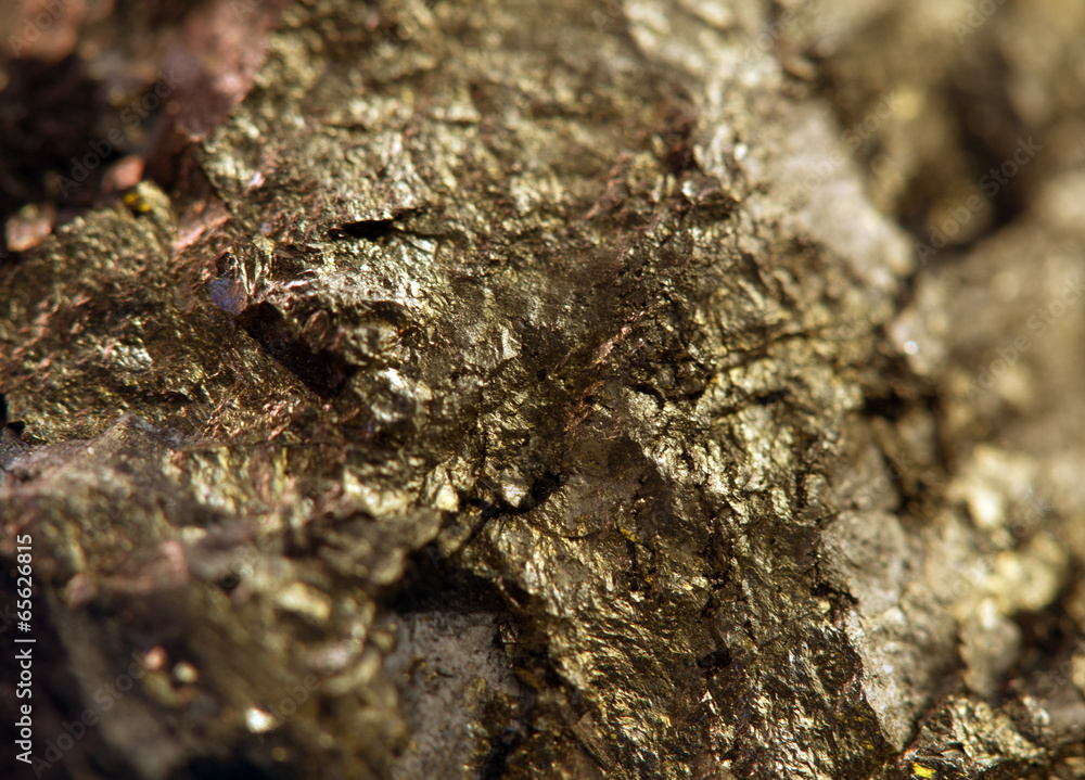 Nugget, gold, bronze, copper, iron. Macro. Extreme closeup Nugget, gold, bronze, copper, iron. Macro. Extreme closeup