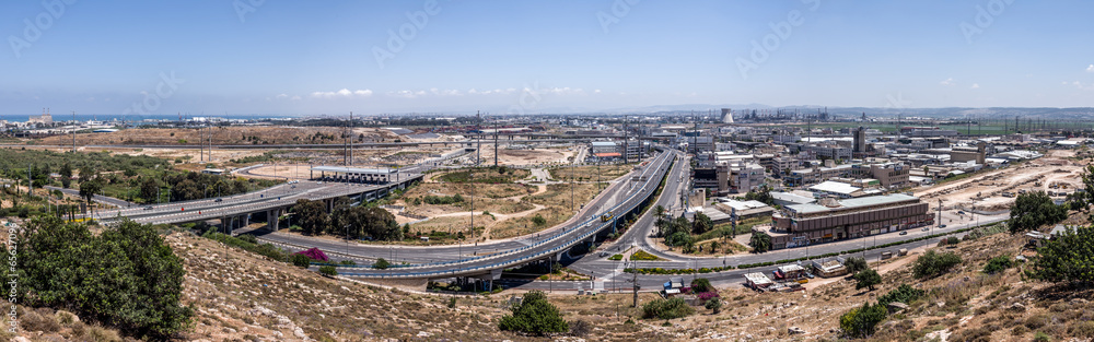 Haifa industrial area panorama