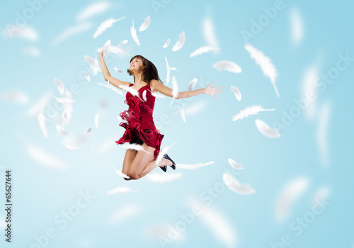 Jumping woman