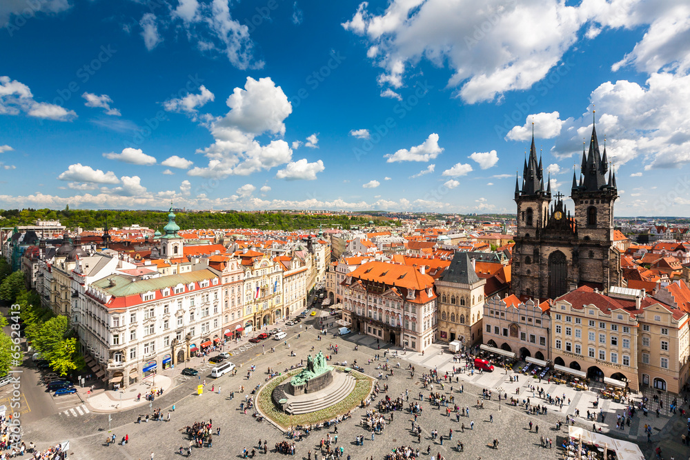 Naklejka premium Rynek Starego Miasta w Pradze, Republika Czeska