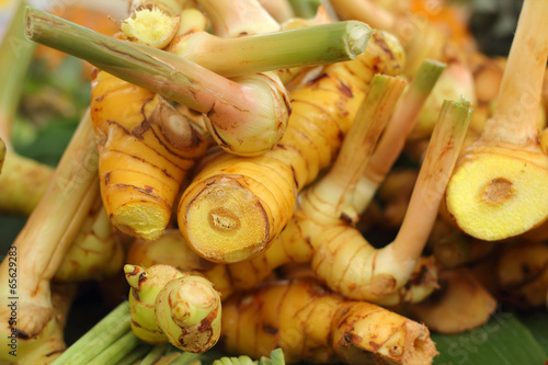 Ginger root in the market