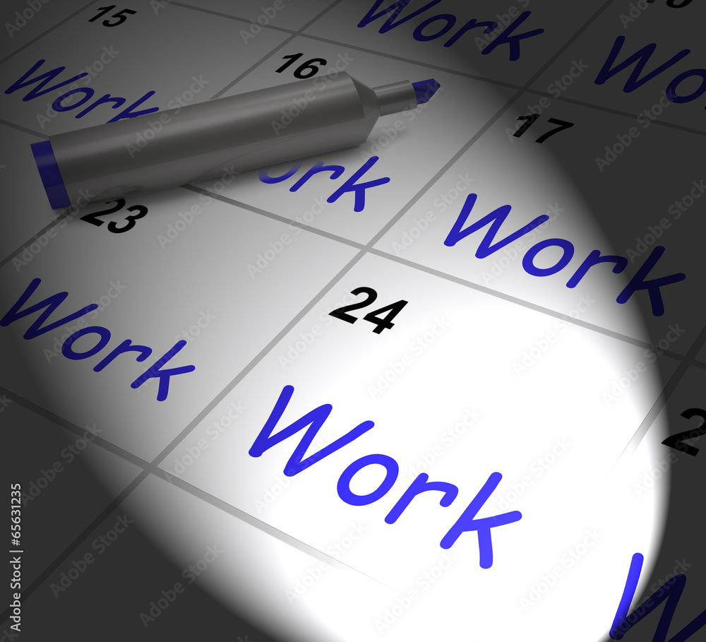 Work Calendar Displays Employment Job And Occupation Work Calendar Displays Employment Job And Occupation