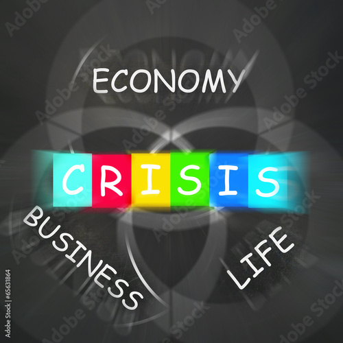Business Life Crisis Displays Failing Economy or Depression
