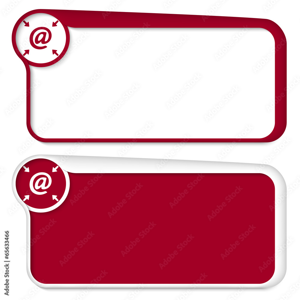 set of two vector text box with arrows and email icon set of two vector text box with arrows and email icon