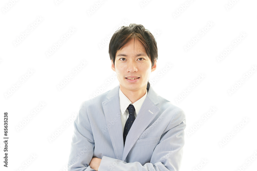 笑顔のビジネスマン 笑顔のビジネスマン