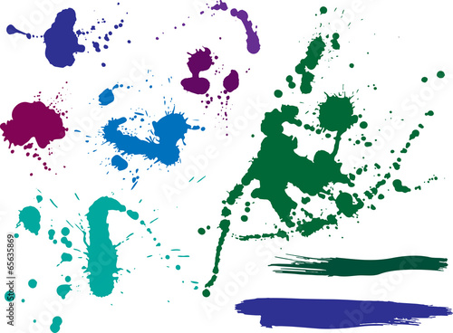colored blots and splashes