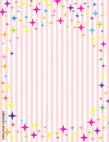 starts on colorful stripes background