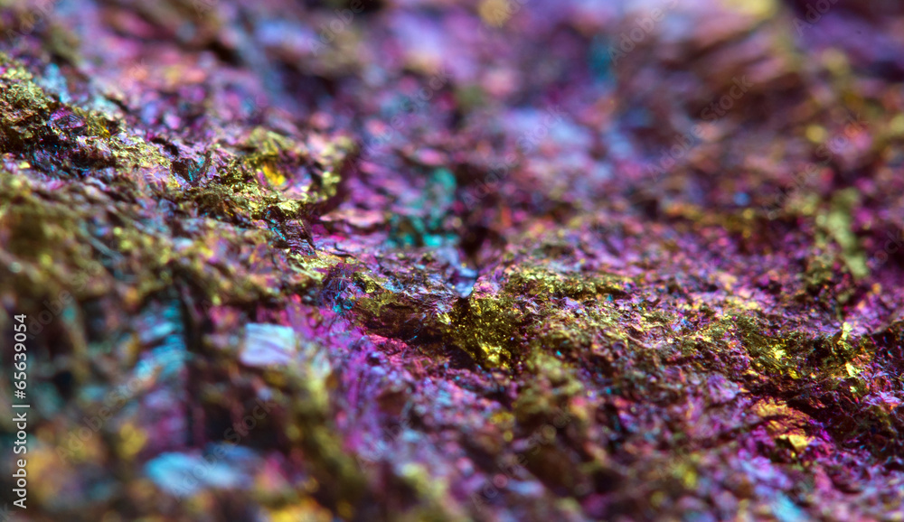 Crystal, gold, bronze, copper, iron. Macro. Crystal, gold, bronze, copper, iron. Macro.