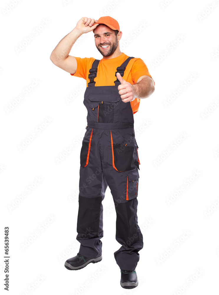 © Rostislav Sedlacek - Portrait of smiling worker in blue uniform