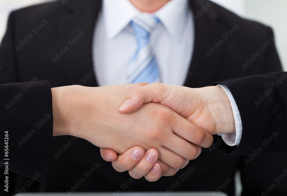 Business Colleagues Shaking Hands