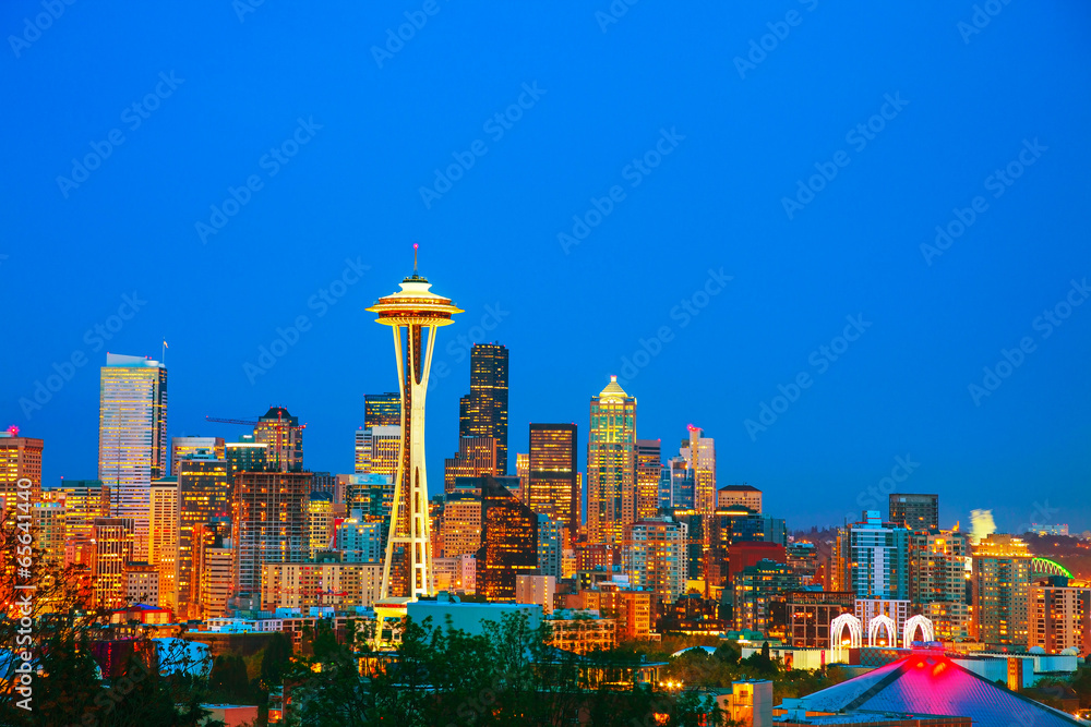 Downtown Seattle as seen from the Kerry park