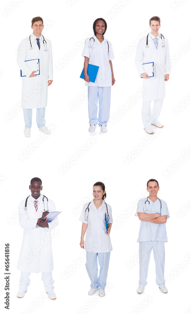 Collage Of Multiethnic Doctors