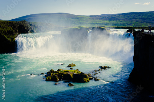 Beatiful Vibrant Picture of icendic waterfall in iceland