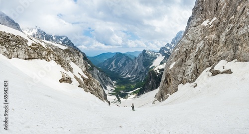 Panorama of alpine valley