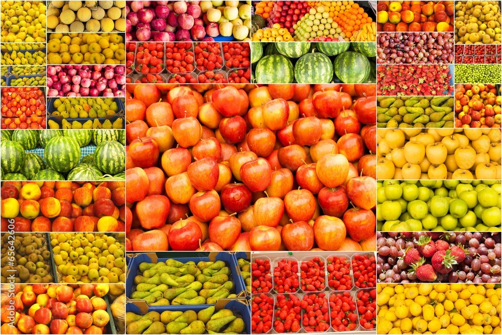 collage of fruits