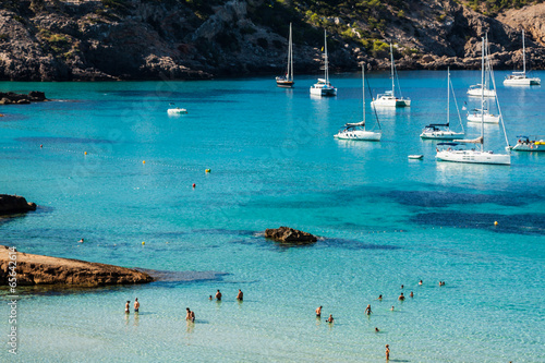 Cala Tarida in Ibiza beach San Jose at Balearic Islands photo