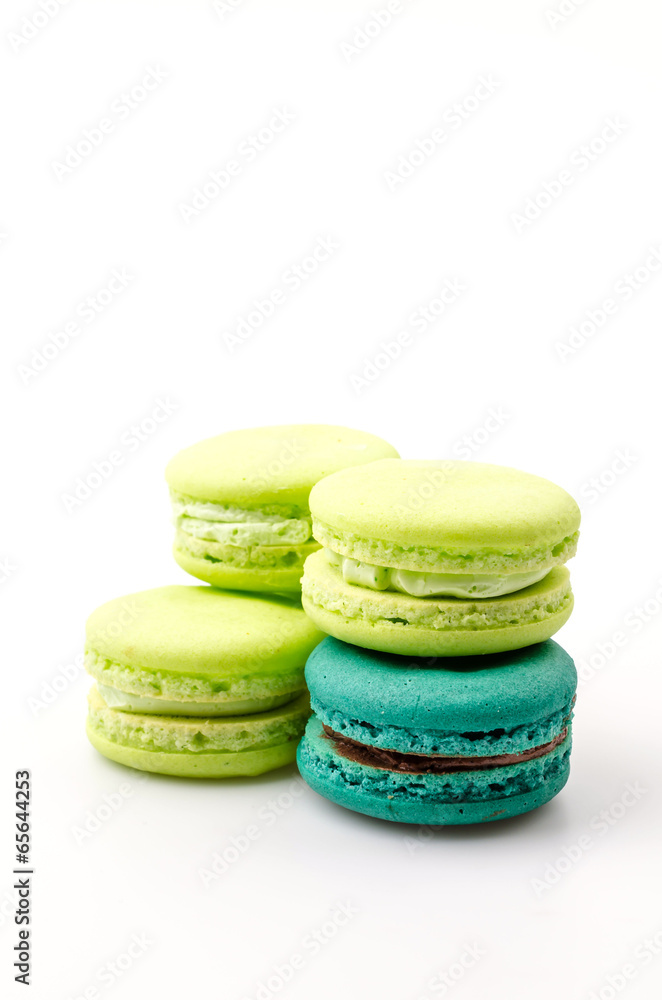 Macaron isolated white background Macaron isolated white background