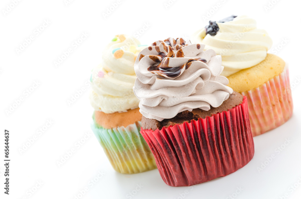 Cupcakes isolated on white background Cupcakes isolated on white background