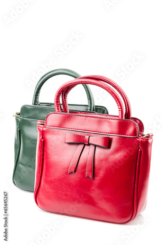 Handbag isolated white background