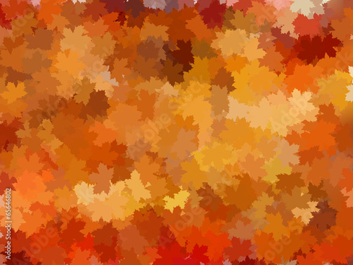 Autumnal leaf of maple and sunlight. EPS 10