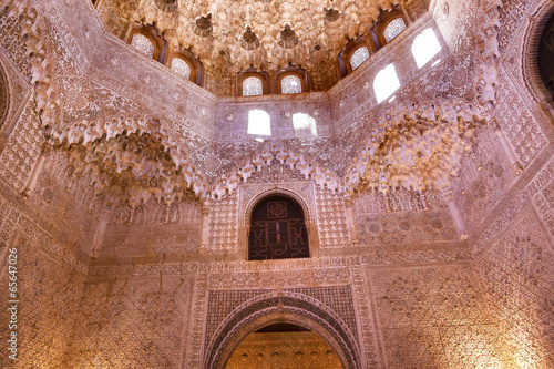 Ceiling Sala de Albencerrajes Arch Alhambra Granada photo