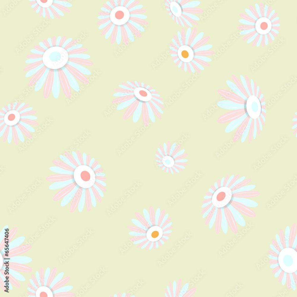 Bright seamless banner with flowers. EPS 10