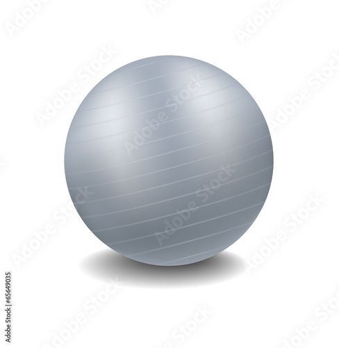 Grey gym ball