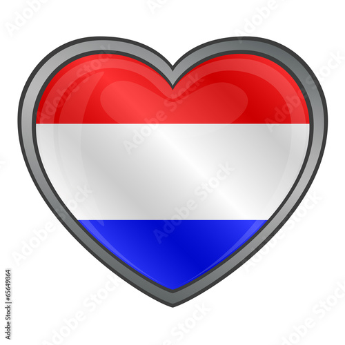 Netherlands Flag Heart Glossy Button Free Download Netherlands Flag Heart Glossy Button - GFXLoad