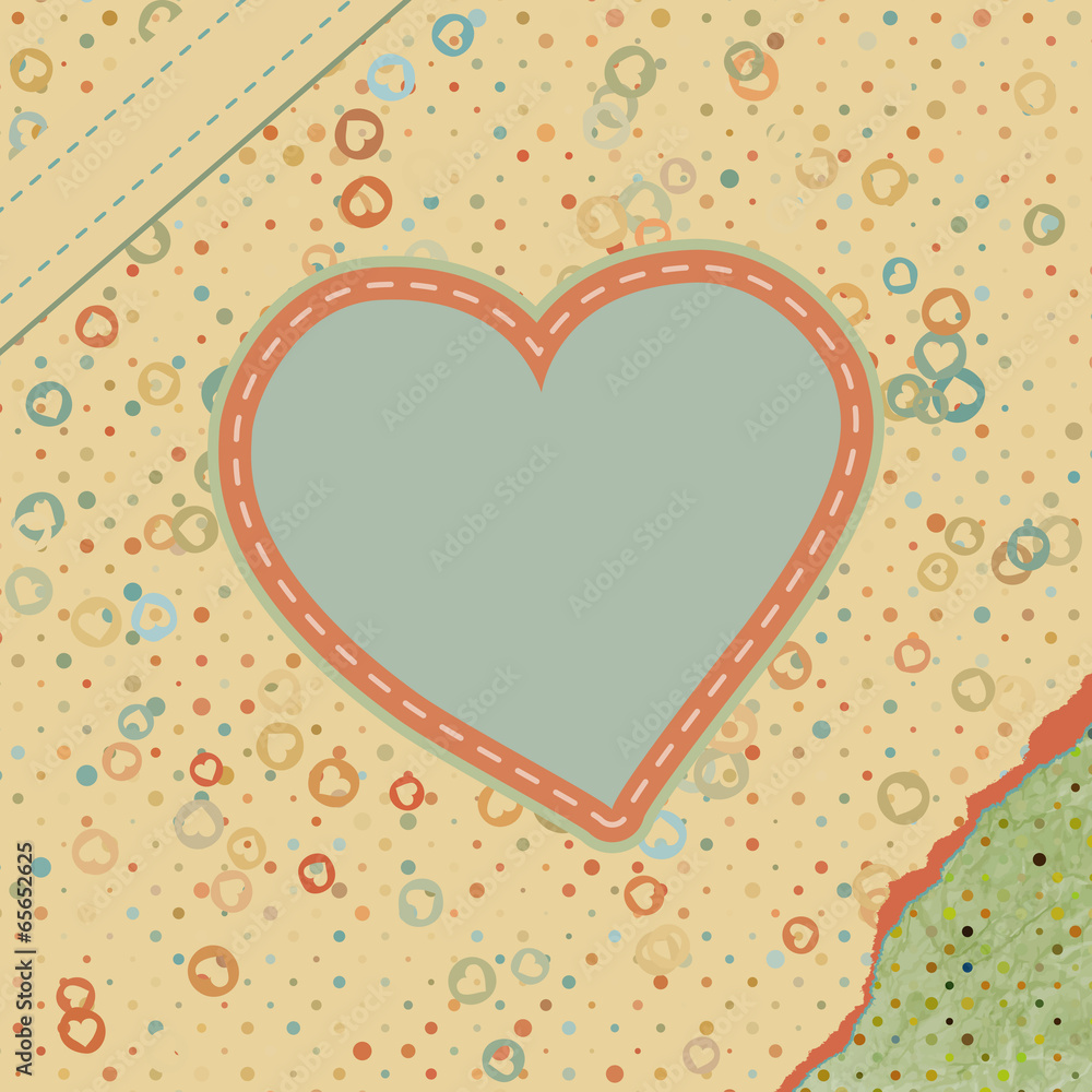 Valentine pattern with hearts. EPS 8