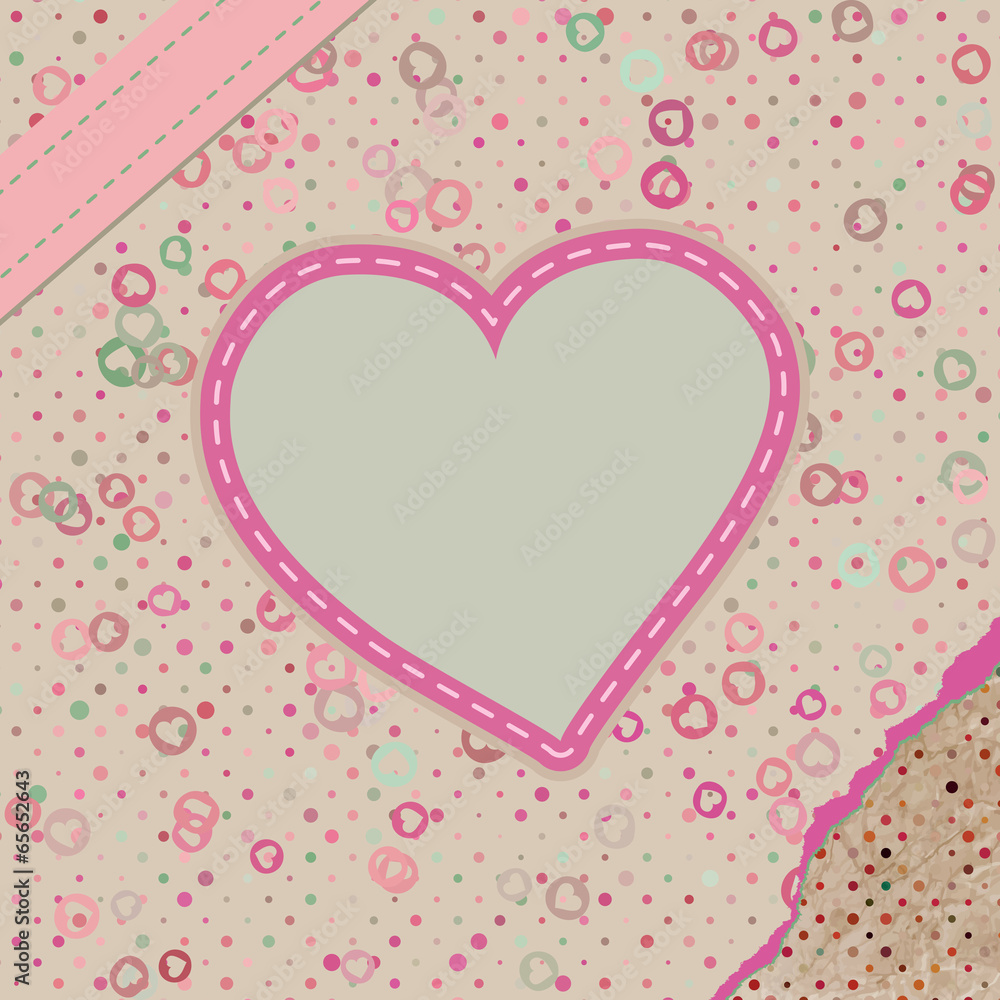 Valentine pattern with hearts. EPS 8