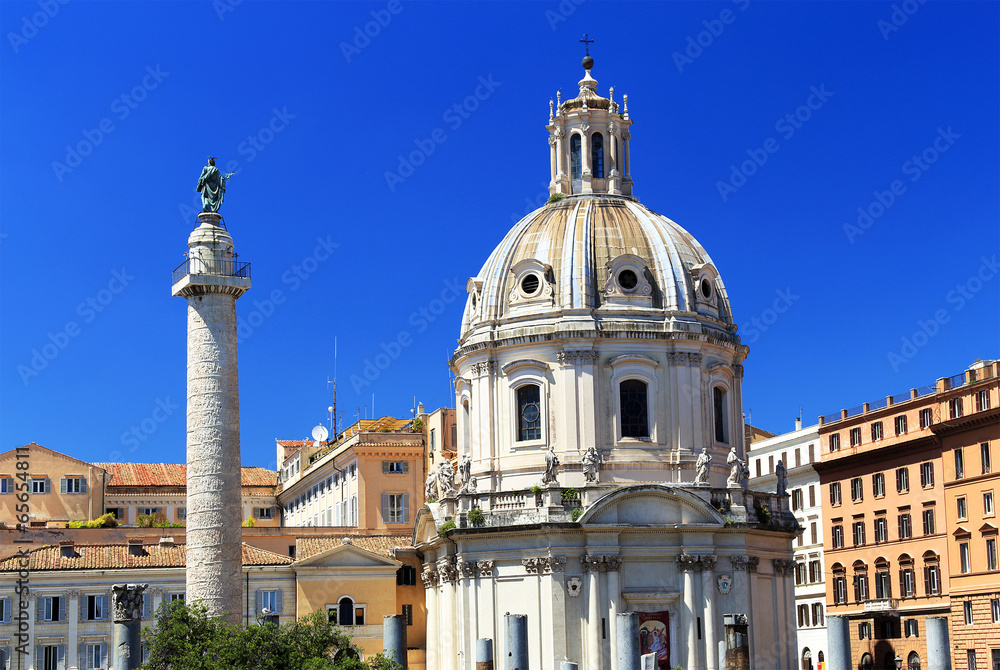 Architectural detail in Rome, Italy, Europe