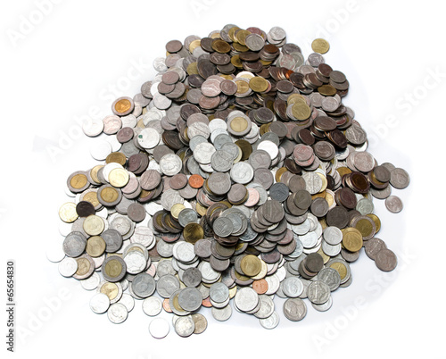 Many of Thai Baht Coins background