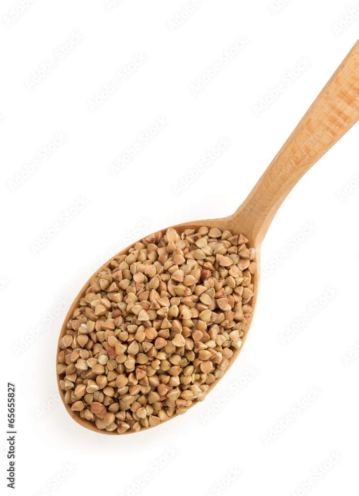buckwheat in spoon buckwheat in spoon