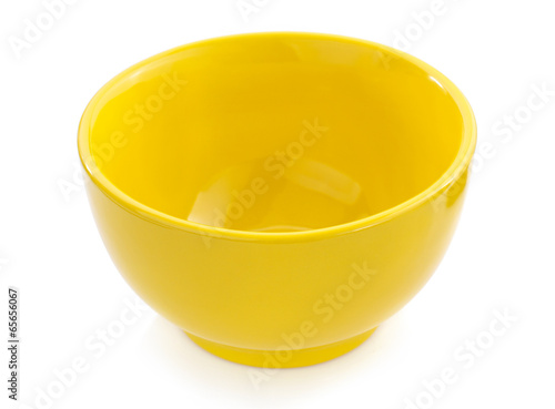 empty ceramic bowl on white